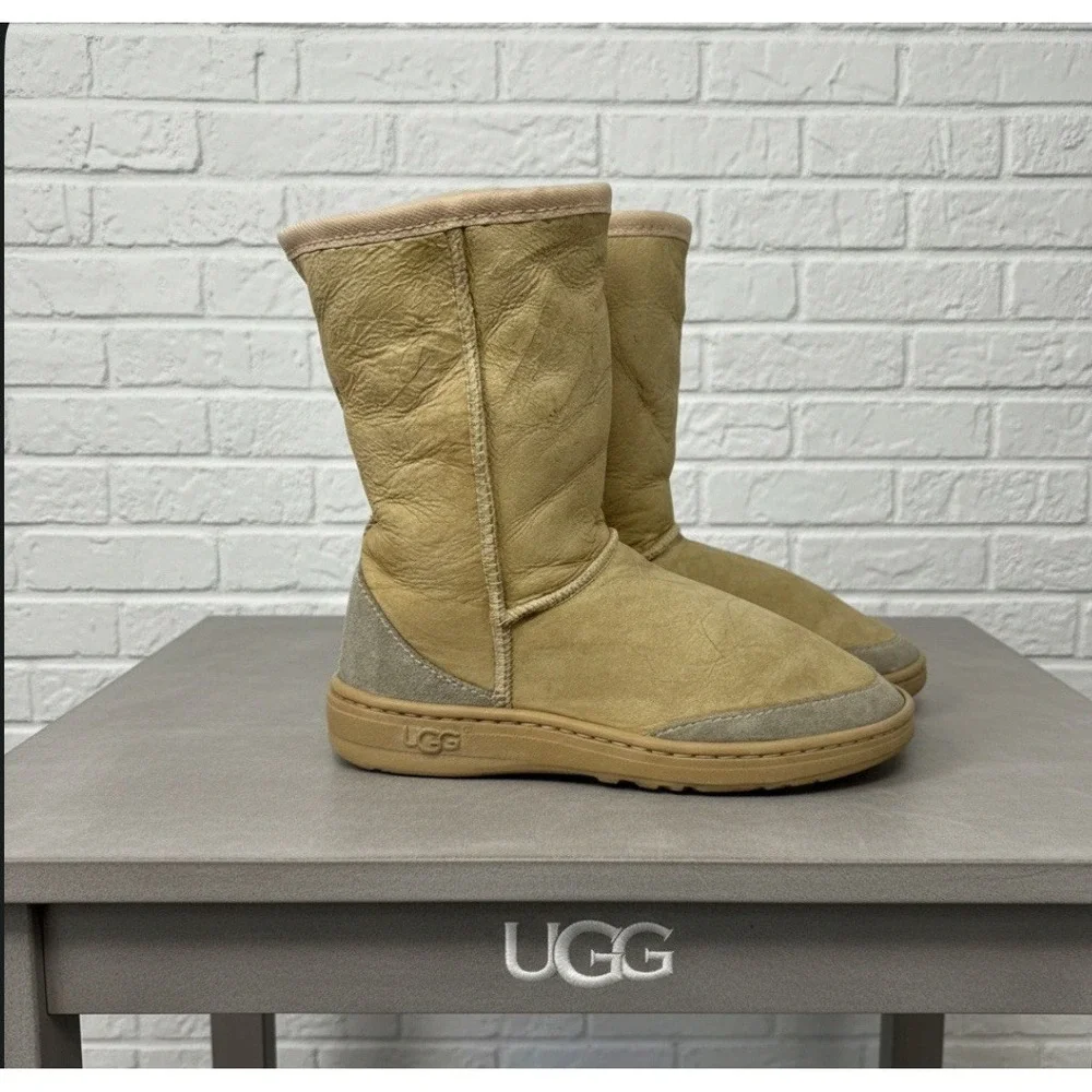 UGG‎ 🚨Australia 🤎Classic❄️ Y2k Tasman Lined Pure Wool Boots Beige Tan Suede 7